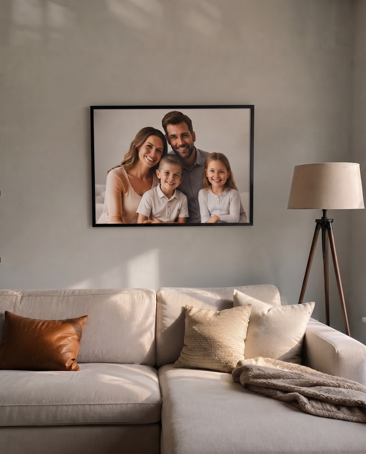 Cadre photo personnalisé en bois – Cadre avec votre photo – Cadeau pour maman, couple et famille