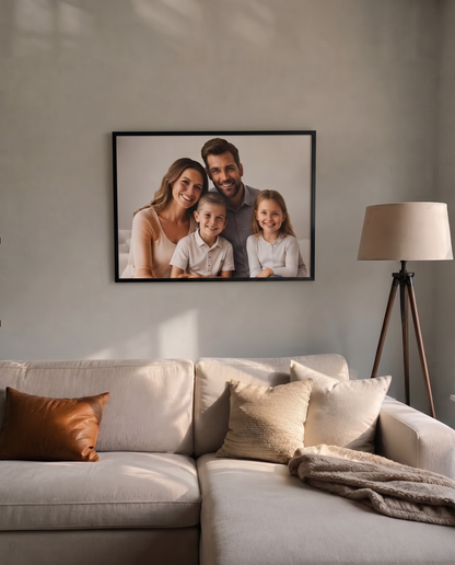 Cadre photo personnalisé en bois – Cadre avec votre photo – Cadeau pour maman, couple et famille