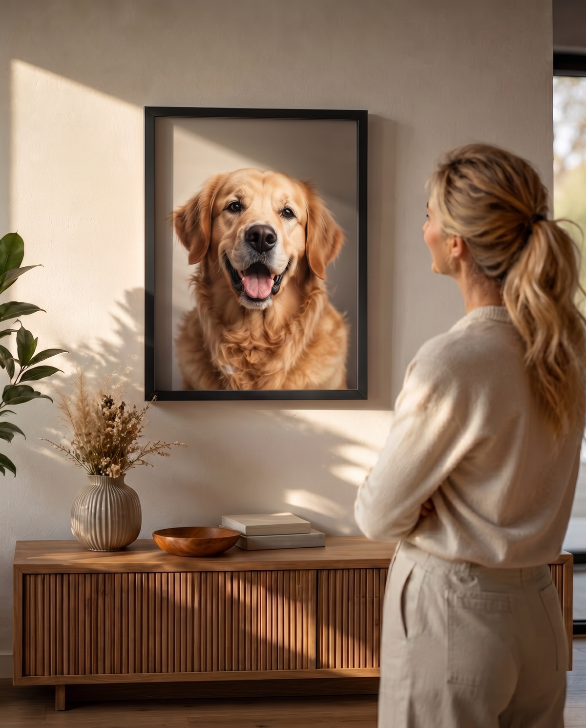 Cadre photo personnalisé en bois – Cadre avec votre photo – Cadeau pour maman, couple et famille