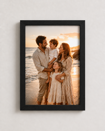 Cadre photo personnalisé en bois – Cadre avec votre photo – Cadeau pour maman, couple et famille